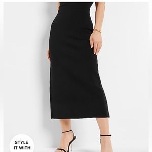 NWT Express body contour super high waisted midi sweater pencil skirt size XS